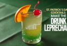 A vibrant image of the Drunk Leprechaun cocktail in a highball glass, garnished and ready to serve.