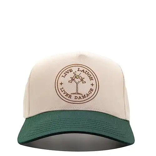 Liver Damage Vintage Trucker Green Hat